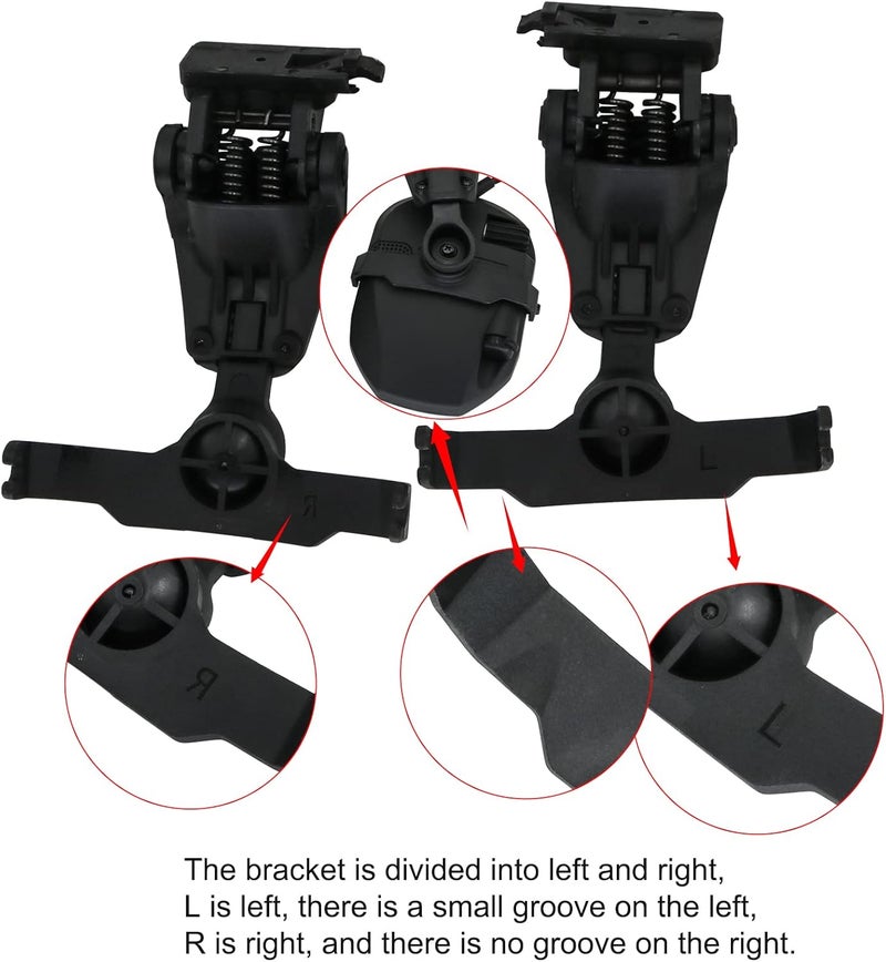 HEARFALCOM Tactical Helmet ARC Rail Adapter Accessories - Compatible with Walker's Razor Earmuffs - Image 4